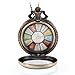 JewelryWe Reloj de bolsillo estilo retro rueda Roma Steampunk reloj de bolsillo parr mujer, colgante cadena de 78cm,Regalos para Navidad
