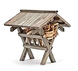 Mit Dach VBS Miniatur Futterkrippe ca. 7cm aus Holz Modelleisenbahn Krippe Weihnachten Modellbau