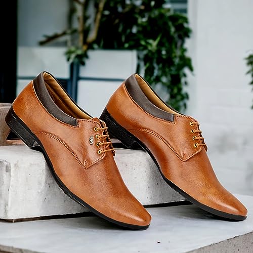 Image of Men's Synthetic Leather Derby Formal Shoes