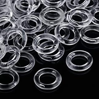 100 Pieces Roman Blind Curtain Rings, O-Rings Plastic Rings for Roman Shades (Transparent,13 mm)