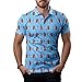 Funny Golf Shirts for Men,Mens Hawaiian Shirts Short Sleeve Novelty Crazy Golf Shirt Hotdogs Pattern