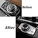 Xotic Tech 7-Button 7-Key Multimedia Control Knob Button iDrive Cover Trims, Compatible with BMW 2 3 4 5 6 x5 x6 z4 i3 M Series 2014-2017(Silver)