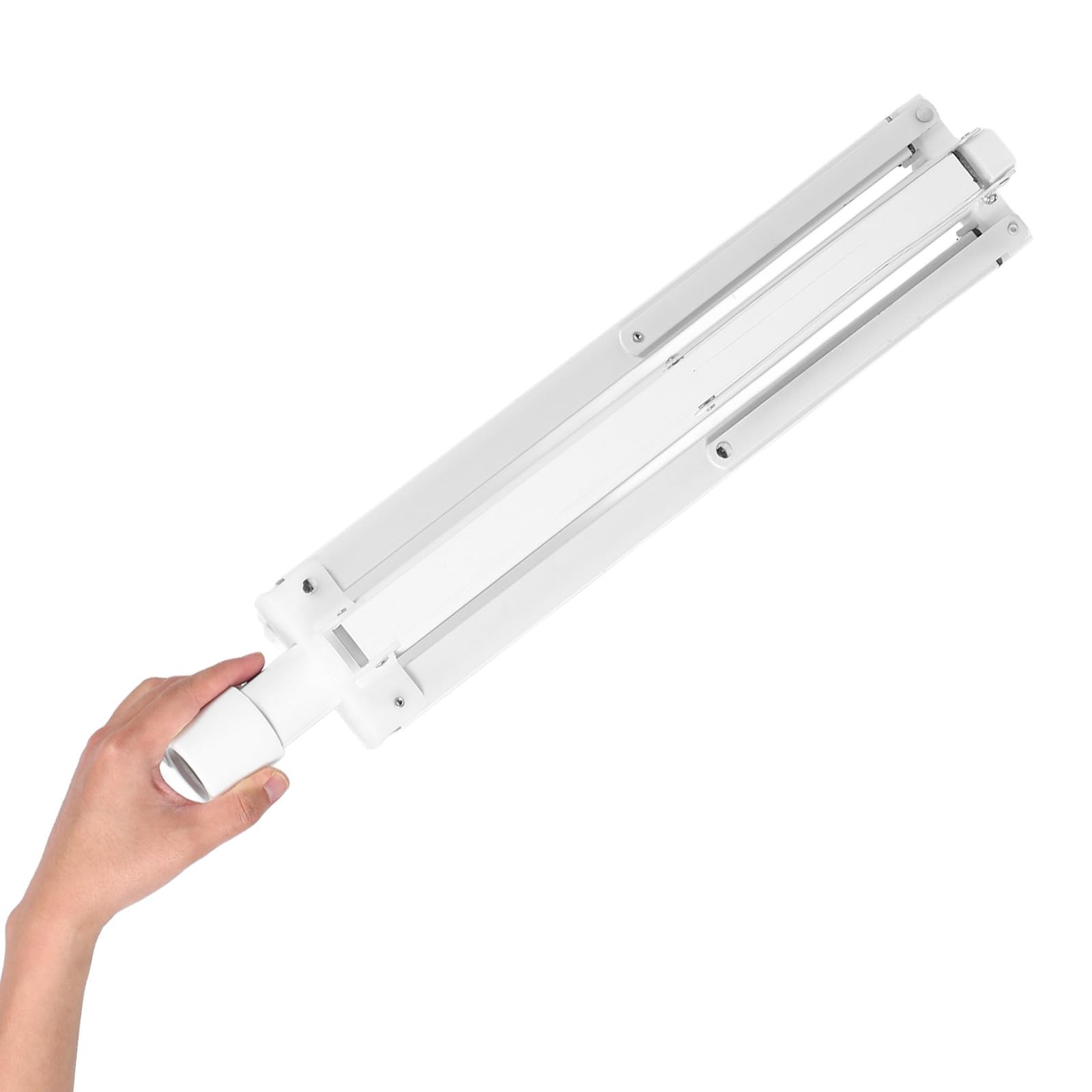 Operitacx Supporto per Ombrellone Pieghevole Bianco in Metallo e Plastica | Base Portatile, Struttura Stabile, per Giardino e Viaggio, Festa Estiva