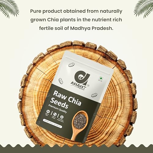 Image of Anant Organics Quality Chia Seeds | Rich in Protein, Fiber & Omega-3 | Raw & Unroasted Superfood | Gluten Free | 100% Natural | Vegan | 1 KG