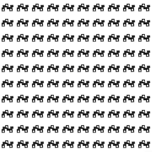 Lot de 100 clips de fixation en acier inoxydable pour planches de terrasse composites Noir 7 mm, 8 mm, 9 mm, 10 mm