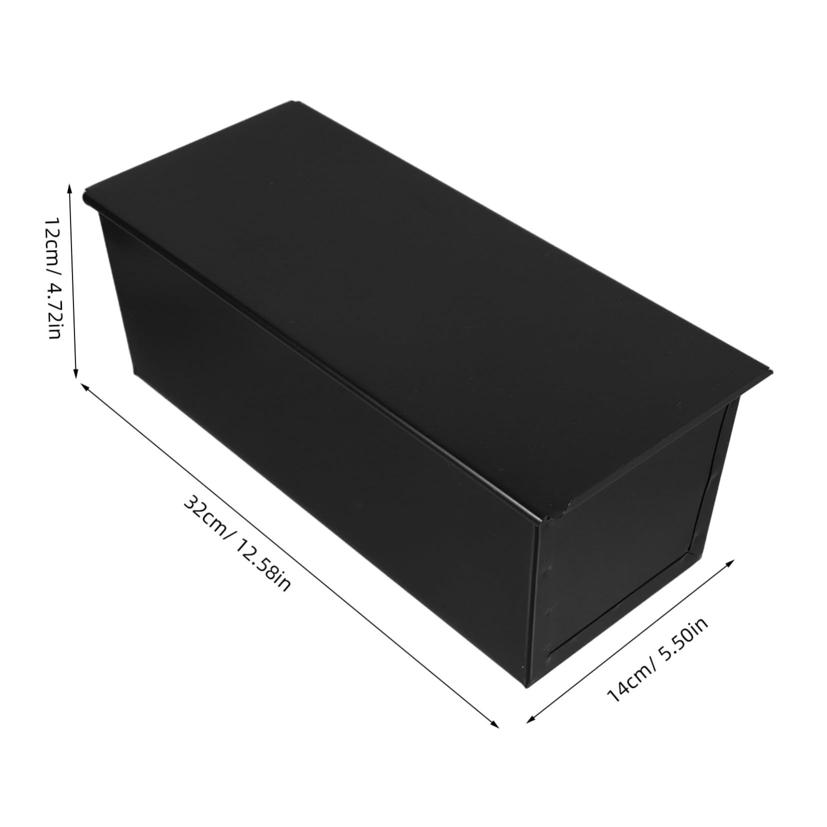 Homoyoyo Moule à Noir avec Couvercle Coulissant Plat à Gâteau Antiadhésif pour Cuisson Maison Résistance Haute Température