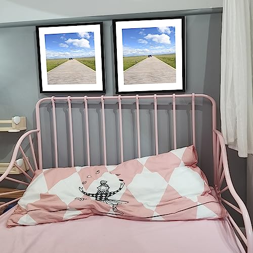 Aynoo 8X20 Black Photo Collage Frame, Without Mat For 8X20 Black Picture Frame, With 4 Opening 4X6 Wall Picture Frame, Photo Collage Matted Picture Frame With White Mat 4 Opening #TOP5