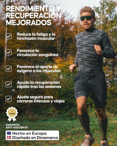 Miniatura 3 de Danish Endurance Calcetines De Compresión Mujer Y Hombre, 1 O 2 Pack, Azul Amarillo Neón, 48-51