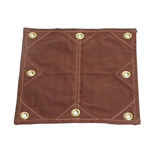 6X8 16oz Heavy Duty Canvas Tarp with Reinforced Patches- Water, Mold and Mildew Resistant