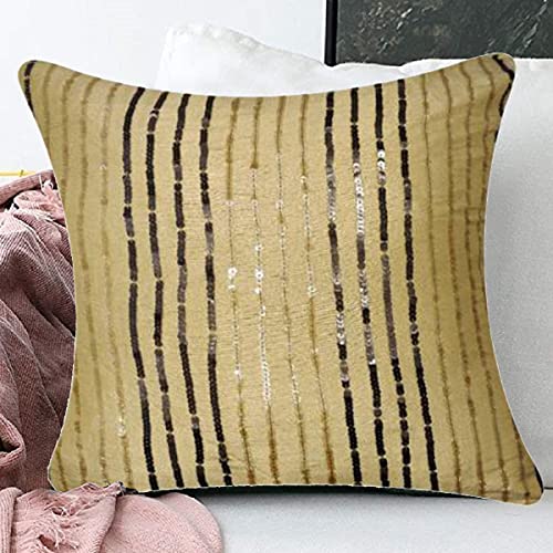Image of SAJAVAT HOME Dupion Silk Self Design Cushion Cover (Pack of 1) Exclusive Edition 18x18 INCHES / 45x45 cm Brown (Grey, Dupion Silk) (Beige, Dupion Silk)