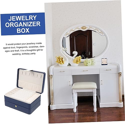 Boîte à bijoux multicouches zippée et coffret de rangement portable