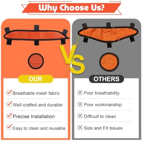 Hard Hat Cooling Sweatband & Top Pads, Liner Replacement, Orange 4 PCS — 사진 4
