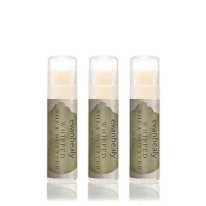 evanhealy Whipped Shea Butter for Lips 3 Pack Organic Red Raspberry Seed Oil Beeswax Argan Oil Moisturizing Lip