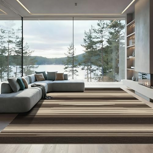 ODIKA Flatwoven High Traffic Area Rug 4x6, Modern Round with