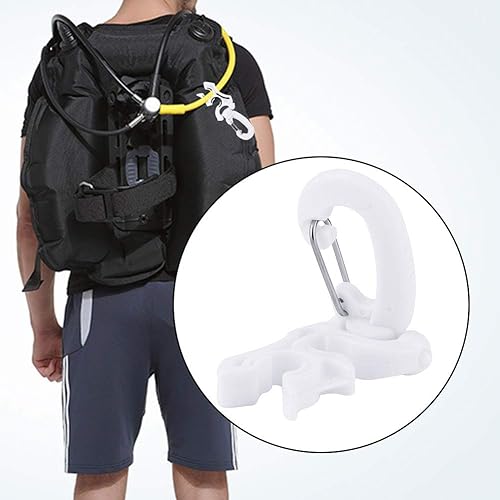 Miniatura 5 de RiToEasysports Clip de manguera, soporte de manguera doble de buceo con clip BCD soporte de manguera Clip regulador gancho de hebilla de retención