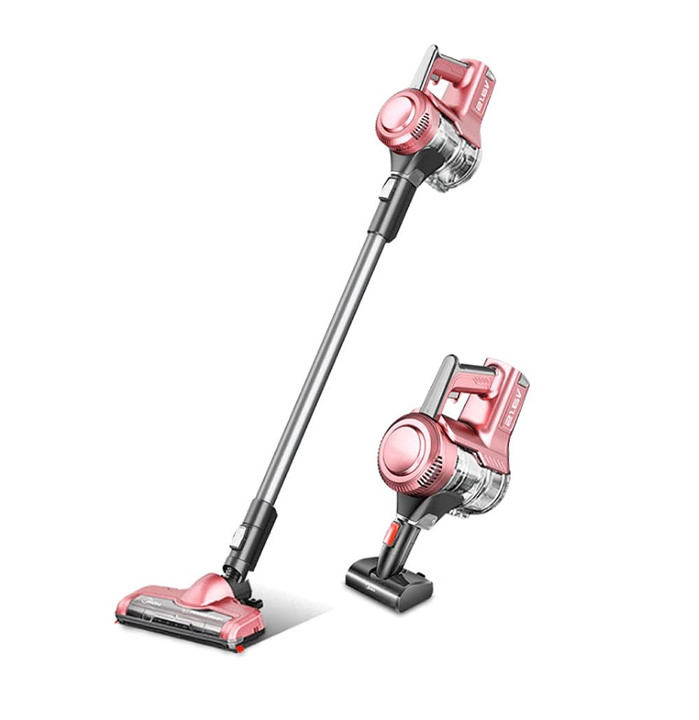 Cordless Vacuum Cleaner Upright Stick Vacuum 9Kpa Powerful Suction Lightweight Pink Best for Hard Floor Carpet Pet Hair