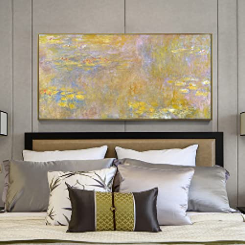 Impressions sur toile Claude Monet Nymphéas, art mural haut de gamme fleurs - 4