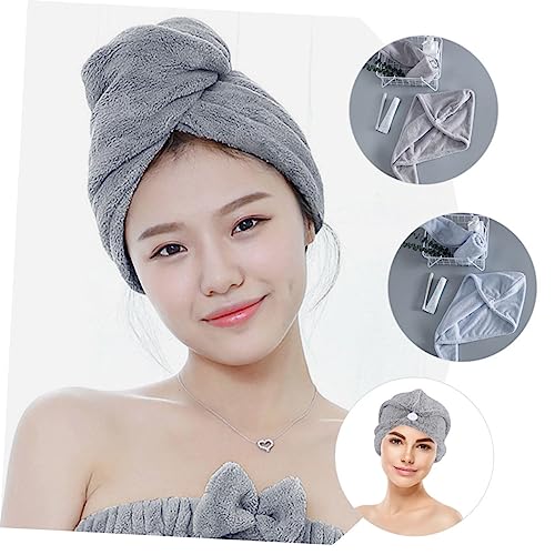 Balacoo 15 Peças Touca De Cabelo Seco Toalhas De Cabeça Convenientes Chapéu De Microfibra Para Cabel