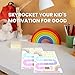 Rainbow Theme Reward Chart, 10 Kids Behavior Charts with 216 Round Stickers, Sticker Incentive Responsibility Chart for Teens Kids Toddler Homework Assignments Attendance-A16