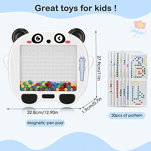 Misvayli Magnetic Drawing Board for Toddlers, Montessori Educational Toy Doodle with Pen and Cards, Creative Color Puzzle Chessboard Early Childhood Education Board(02)