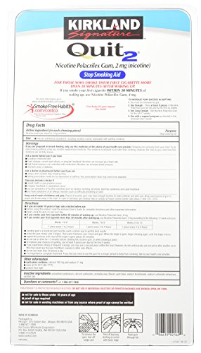 Kirkland Signature Quit Smoking Gum, 2 Mg, 380 Count #TOP2