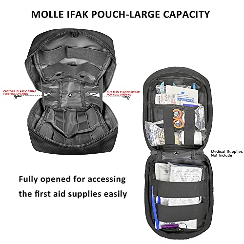 Molle First Aid Pouch Empty, Black Tactical Medical Pouch, Molle Ifak Pouch, Tactical Duty Belt Med Pouches Bag Only For Hiking Camping Survivial #TOP4