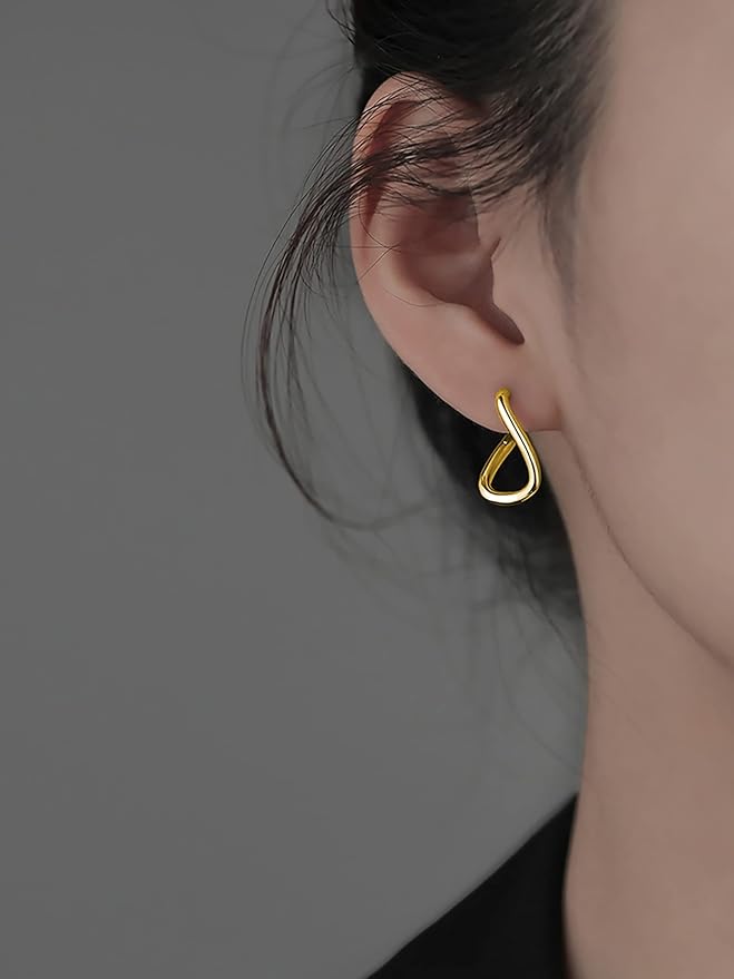 Reffeer Orecchini A Cerchio Fiore In Argento 925 Per Donna, Huggie Minimal Da 14mm, Ipoallergenici Con Panno Lucidante, Regalo In Confezione