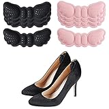 Fersenhalter Pumps für Schuhe Verdickte High Heel-Einsätze Kissenpolster Rutschfeste gepolsterte Ferse 4 Paar