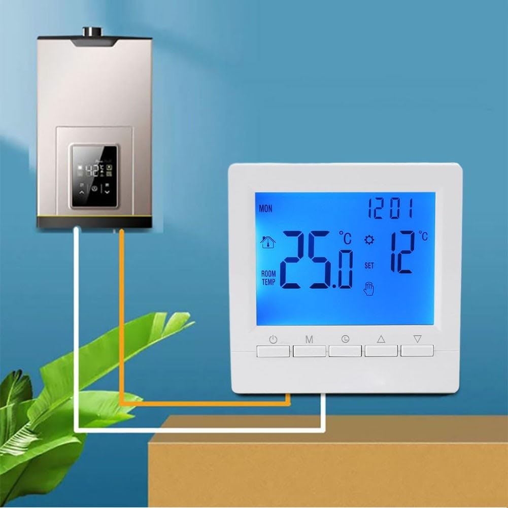 Thermostat, Touch Screen, Smart Temperature Controller for Tuya, Programmable Thermostat for Underfloor Heating, Manual Digital Thermostats for Room