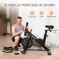 YAMO Heimtrainer Fahrrad mit Magnetwiderstand, Leises Ergometer – Ansicht 7