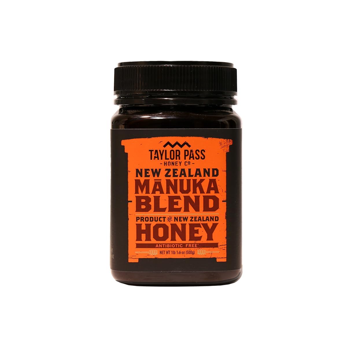 Taylor Pass Honey Co Manuka Honey Blend | Non-GMO New Zealand Honey in BPA-Free Jar | Sustainable Manuka Honey Blend |1lb 1.6oz
