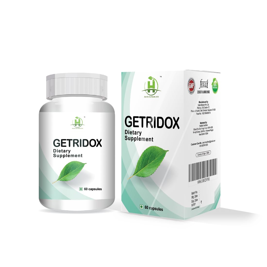 Healthy Nutrition Getridox Vegetarian 60 Capsules-Full Body Detox | Energy Booster & Antioxidant Supplement for Men & Women -Pack of 1-image-31