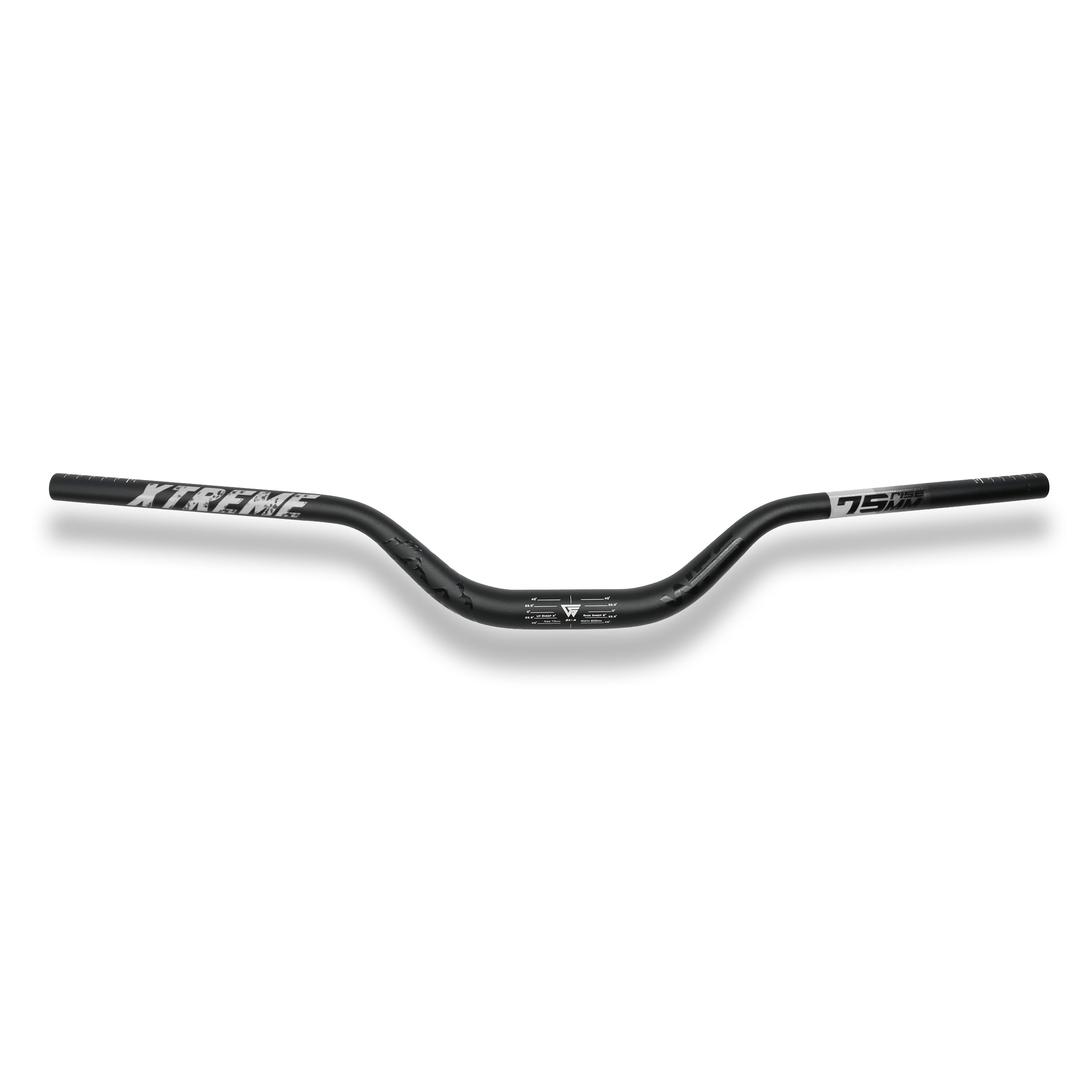 WFS Xtreme 31.8 x 800 mm Handlebar 75 mm Rise, Black x Silver