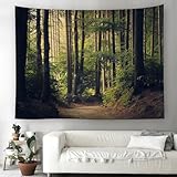 タペストリー 木漏れ日の森 クリーク 森林柄 風景画 多機能壁掛け インテリア おしゃれ ファブリック装飾用品 部屋飾り 気分転換 布ポスター 掛け物 窓カーテン