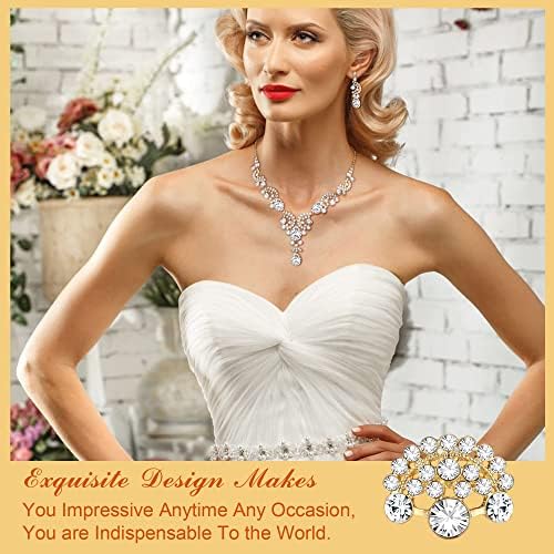 MILACOLATO Bridal Jewellery Sets Bridal Necklace for Women Princess Elegant Cubic Zirconia Diamond Rhineston Earrings Set Crystal Jewellery Set CZ Birthday Wedding Jewellery Set for Women