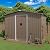 ALAULM 8'x6' Outdoor Storage Shed Outdoor Galvanized Metal Tool Shed with Vents & Sliding Door, Waterproof Garden Shed for Patio,Lawn,Backyard to Store Bikes,Tools,Brown