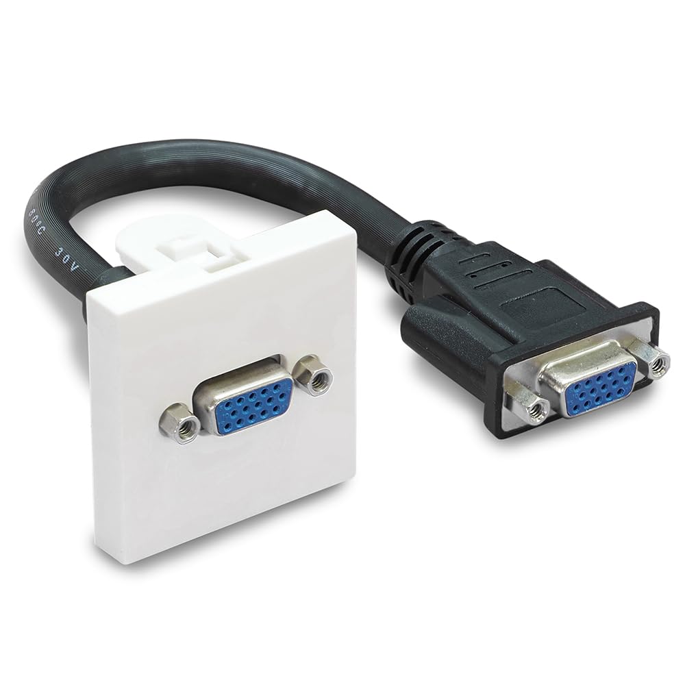 Waytex 37260 Plastron VGA 45x45 F/F female cable 20 cm White