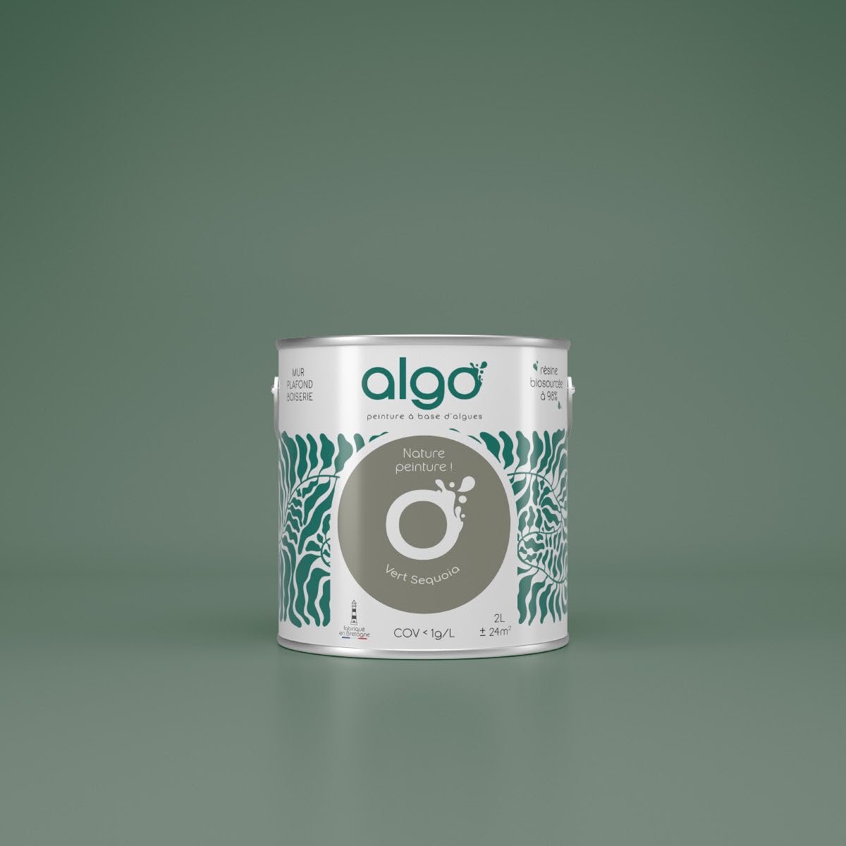 ALGO Peinture écologique Velours - Vert Sequoia - 2L