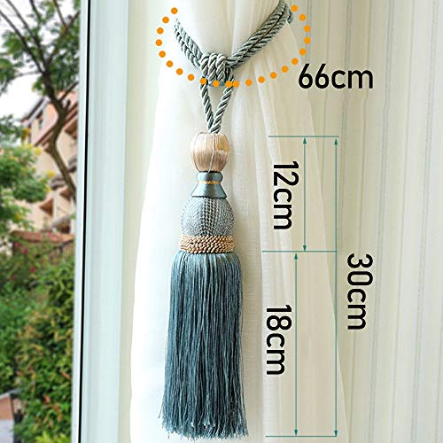 image for POLARHAWK Curtain Tiebacks, 4 Pack Decorative Curtain Holdbacks Holder