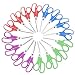 CCR Scissors 8 inch Soft Comfort-Grip Handles Sharp Blades, 16-Pack