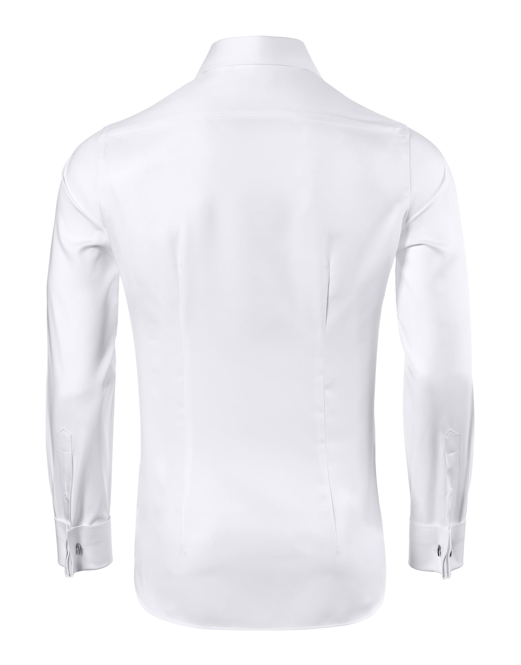 Vincenzo Boretti Herren Hemd Umschlagmanschette bügelfrei 100% Baumwolle Slim-fit Uni