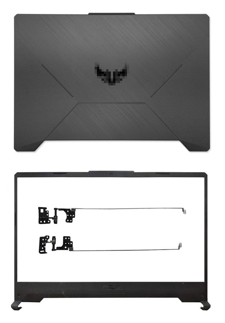 ZONTO LCD Back Cover Top Lid + Front Bezel + Screen Hinges Replacement for ASUS TUF A15 FA506 FA506I FA506IU FA506IV FX506 FX506U FX506H Laptop (A+B+H)