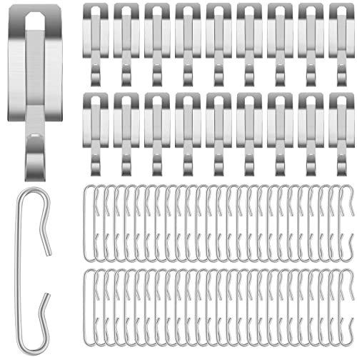 Moxweyeni 48 Pieces Heat Cable Roof Gutter Clips Christmas Light Clips 1.8" De Icing Cable Xmas Light Hooks and Spacers Set Outdoor Decor by Moxweyeni - Used condition - US$8.01