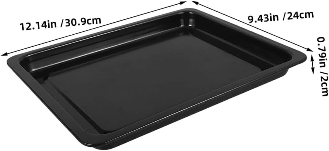 Alipis 2pcs Commercial Enamel Bakeware Oven Tray Set Sturdy Heat Resistant Flat Baking for Bakeries Easy to Clean