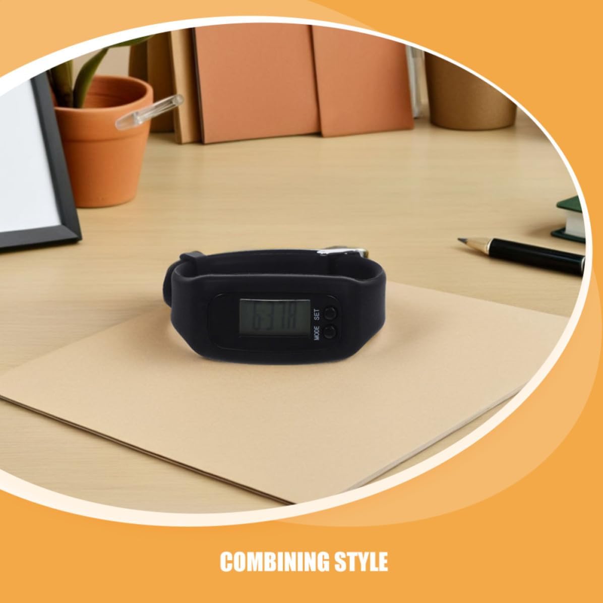 2pcs Silicone Pedometer Watch for Men with Calorie Burning and Versatile Functionality, Stylish Wrist Step Counter for Outdoor Activities and Workouts