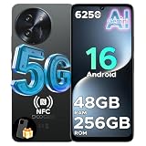 DOOGEESmart Note 59 Pro Smartphone 5G, Android 16, 256GB ROM+48GB RAM Telefono Cellulare, 6250mAh Batteria, 6.75" HD+120Hz Schermo, 16MP+8MP, Cellulari Face Unlock/Fingerprint/NFC, Nero