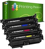  Printing Pleasure Kit 4 CE250X-CE253A CRG723 Toner Compatibile per HP Laserjet CM3530, CM3530 MFP, CM3530FS MFP, CP3520, CP3525, CP3525DN, CP3525N, CP3525X, Canon LBP-7750CDN, LBP-7700, LBP-7700C