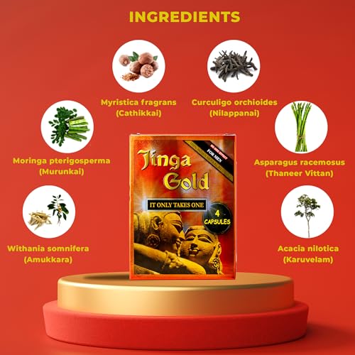 Image of Ayurvedic Power Capsules for Energy & Stamina - Herbal Supplement for Men - 8 Capsules (Pack of 2)