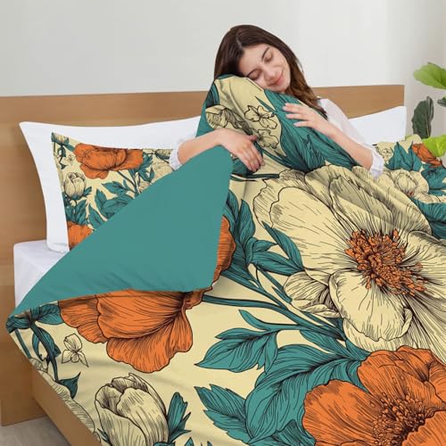 Housse de couette 220x240cm anti-plis en microfibre douce à fermeture éclair - 6