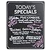 Today’s Specials Restaurant Menu Sign/Black and White 10